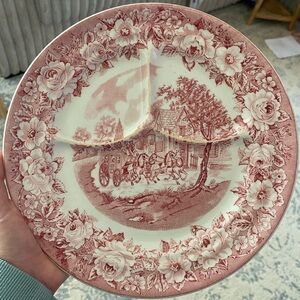 Roselyn Castle Grill Plate Red and White